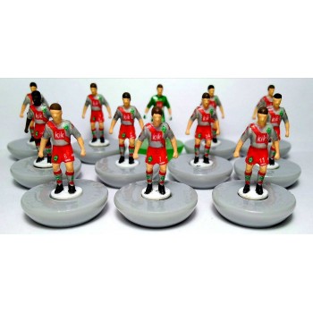 Subbuteo Andrew Table Soccer Werder Bremen 2005-2006 away kit on Classic Hasbro Bases